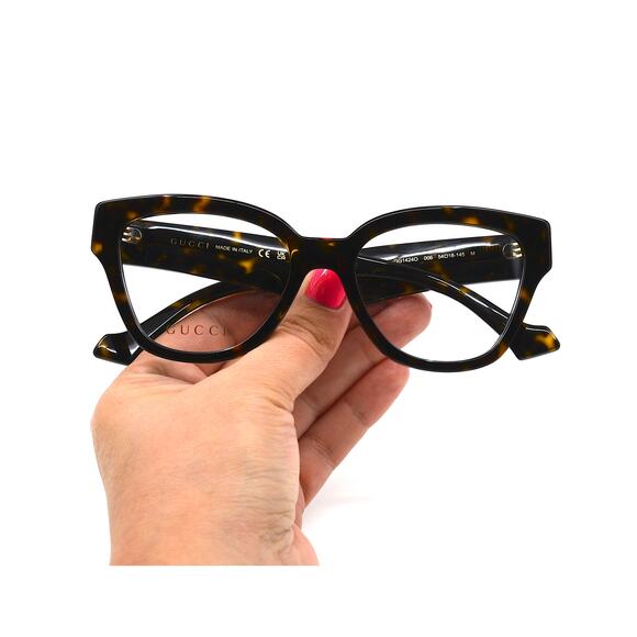 NEW GUCCI GG1424O 006 HAVANA AUTHENTIC EYEGLASSES FRAME - Picture 11 of 15